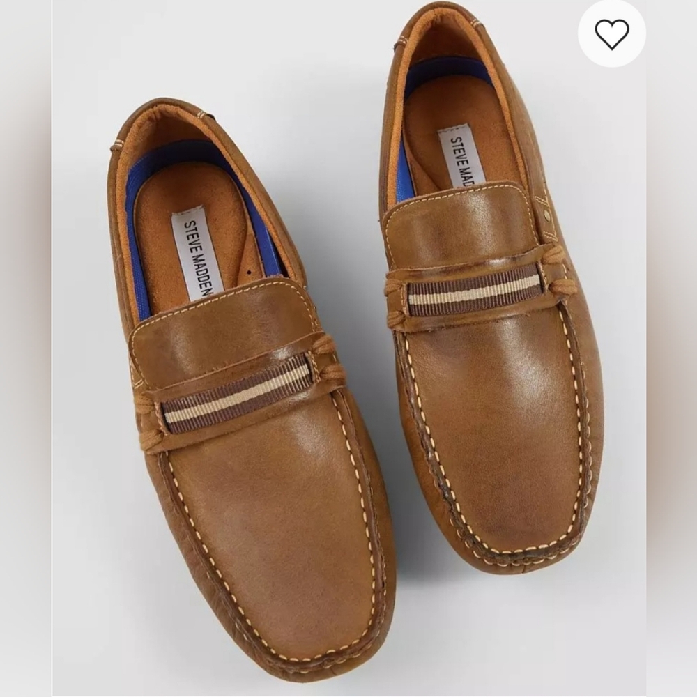 STEVE MADDEN GANDER LEATHER BOAT SHOES SIZE 11 - Picture 2 of 8